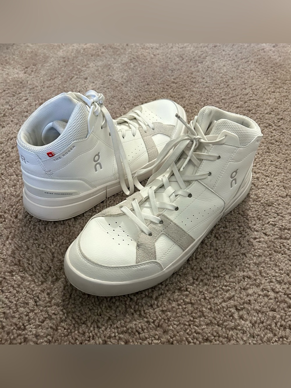 On Running THE RODGER Clubhouse Mid Sneakers White Men’s Size 10